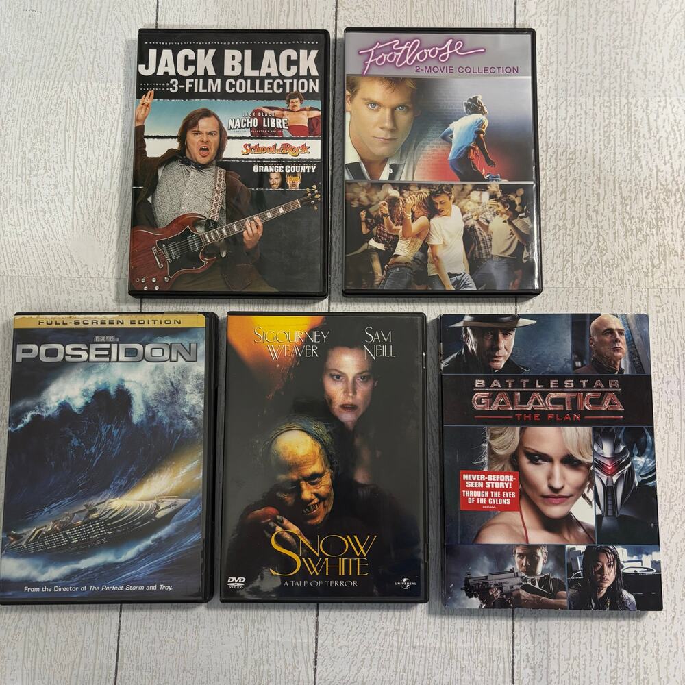 DVD Lot 5 Movies Jack Black Footloose Battlestar